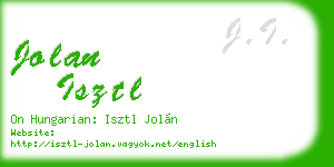 jolan isztl business card
